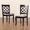 Baxton Studio Verner Modern and Contemporary Grey Fabric and Dark Brown Finished Wood 2-Piece Dining Chair Set 183-10532-Zoro - alternate 3